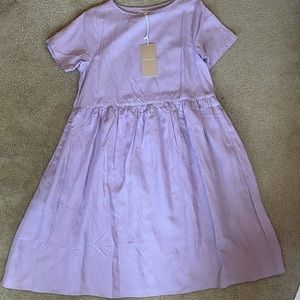 NWT Tradlands Nico Linen Dress Lilac XS (70% Tencel 30% Linen)